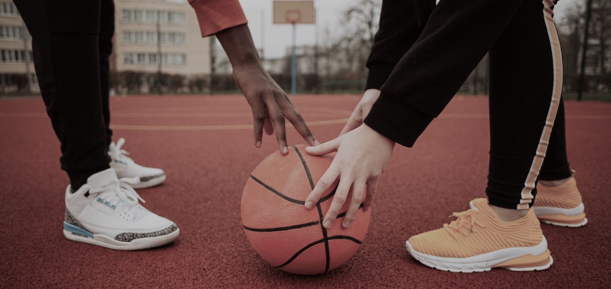 basket ball sport en blue un contre un